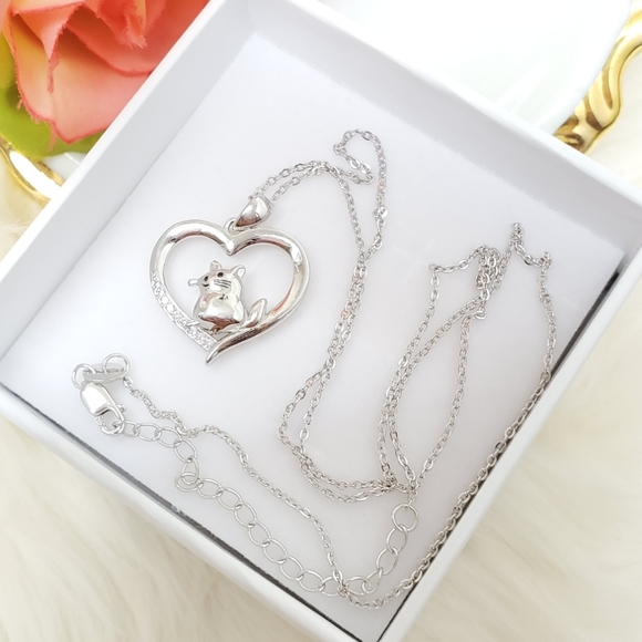 NEW .925 Sterling Silver Mousekewitz Heart CZ - Picture 6 of 7